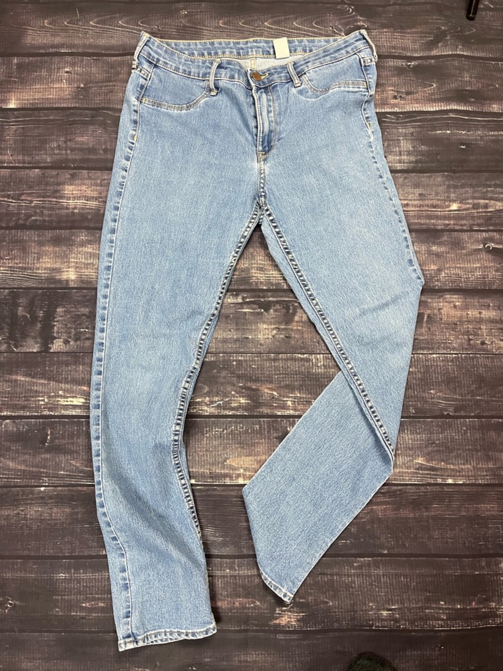 H&M & Denim Light Blue Skinny Ankle Regular Waist Jeans - Classic Slim Style